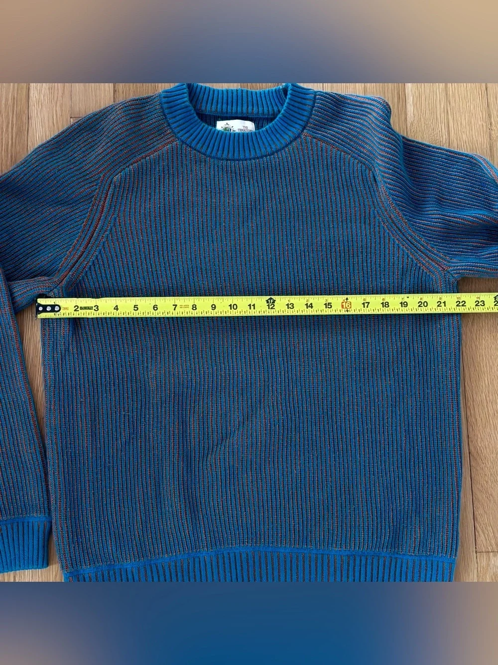 Vintage 90s Territory Ahead Chunky Ribbed Knit Sweater Mens L Blue Orange